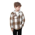 thumbnail image 5 of DxhmoneyHX Plaid Jacket for Kids Fall&nbsp;Fashion Lightweight Hoodies Long Sleeve Going Out Tops Button&nbsp;Down Casual Outerwear with&nbsp;Pocket Size 12 Years, 5 of 8