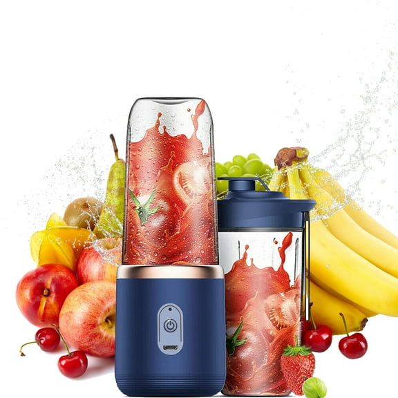 Electric Juice Maker,Portable Blender, Mini Bottle Travel Electric Smoothie Blender Maker Fruit Juicer Cup, Small Juicer Machines Cup For smoothies and shakes(Blue)
