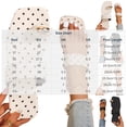 thumbnail image 3 of Women Polka Dot Square Toe Two Strap Slide Sandals Casual Summer Flat Shoes Black 7, 3 of 9