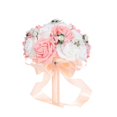 thumbnail image 1 of Bridal Bouquet with Vivid Pink Flowers for Wedding Decoration PE Material One PC, 1 of 5