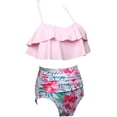 thumbnail image 5 of Girls Swimsuit Two Pieces Bikini Set Ruffle Falbala Swimwear Bathing Suits, 5 of 7