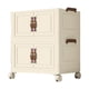 thumbnail image 4 of Gabinete de almacenamiento plegable Cajas de almacenamiento plegables Ligero Moderno con ruedas Contenedores de almacenamiento para sala de estar Casa Beige 2 Capas 45 cm, 4 of 10