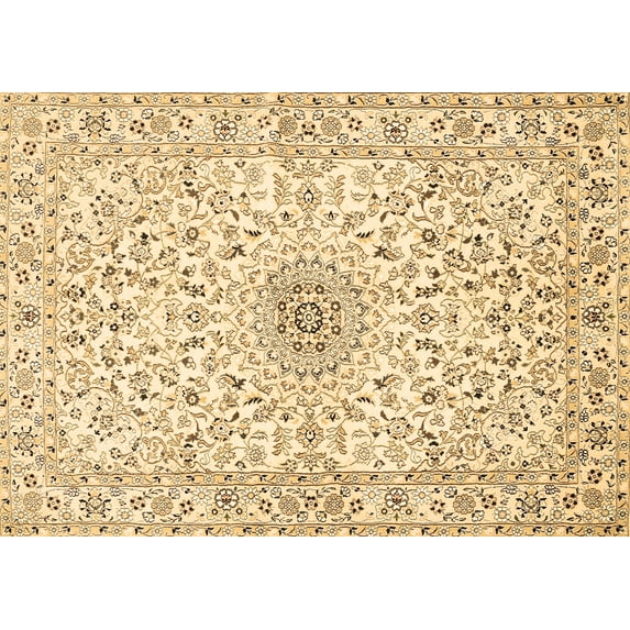 Ahgly Company Indoor Rectangle Medallion Brown Traditional Area Rugs, 8' x 12'