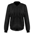 thumbnail image 5 of Duoif Womens Jacket, Women's Solid Color Zipper Jacket Baseball Collar Casual Jacket Casual Jackets for Women Black XXXL, 5 of 6