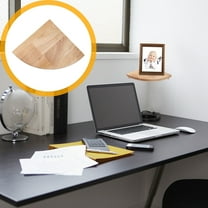 Worgeous Assorted Color Oak Corner Shelf FanShaped Wall Storage Rack Waterproof Plastic for Home Use 9 Inches