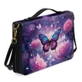 thumbnail image 2 of FOR U DESIGNS Butterfly Rose Pattern Bible Cover Be Still And Know That I Am God Scripture Bag Faux Leather Tote Bag Church Bag Bible Protective Christian Bible Accessories, L, 2 of 7