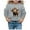 Grey, variant on JHLZHS Zip up Hoodie Girls 6X Girls' Autumn and Winter Cute Cow Print Round Neck Long Sleeve Casual Hoodless Sweatshirt Boys Sweatshirt