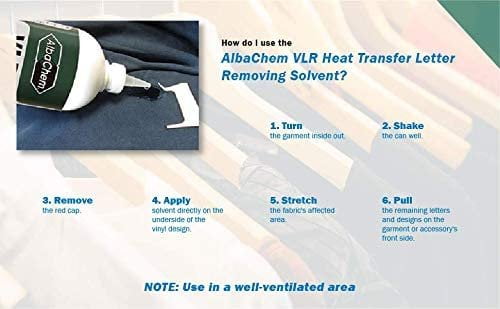 AlbaChem Original VLR Heat Transfer Letter Removing Solvent - Paint Remover for Fabric 20 fl. oz.