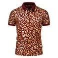 thumbnail image 2 of RKSTN Chemises pour Hommes Manches Courtes Manches Courtes Col Rabattu Imprimé Boutons Blouse Chemise Hauts Chemises Hawaïennes pour Hommes, 2 of 4