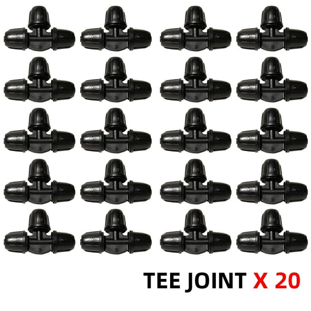 1/4" Tubing Locked Connector Fittings Tee Elbow Coupling End Plug Automatic Drip Irrigation Connectors Garden Watering System
