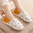 thumbnail image 6 of Memory Foam Slipper Flats for Women Winter Warm Thin Soft Confinement Shoes Soft Sole Maternity House Slippers Comfort Lightweight White 7-7.5, 6 of 7