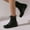 Green, variant on FRSASU Women's Fashionable Casual Versatile Cool and Stylish Winter Round Toe Lace-Up Fashion Flat Ankle Boots Black