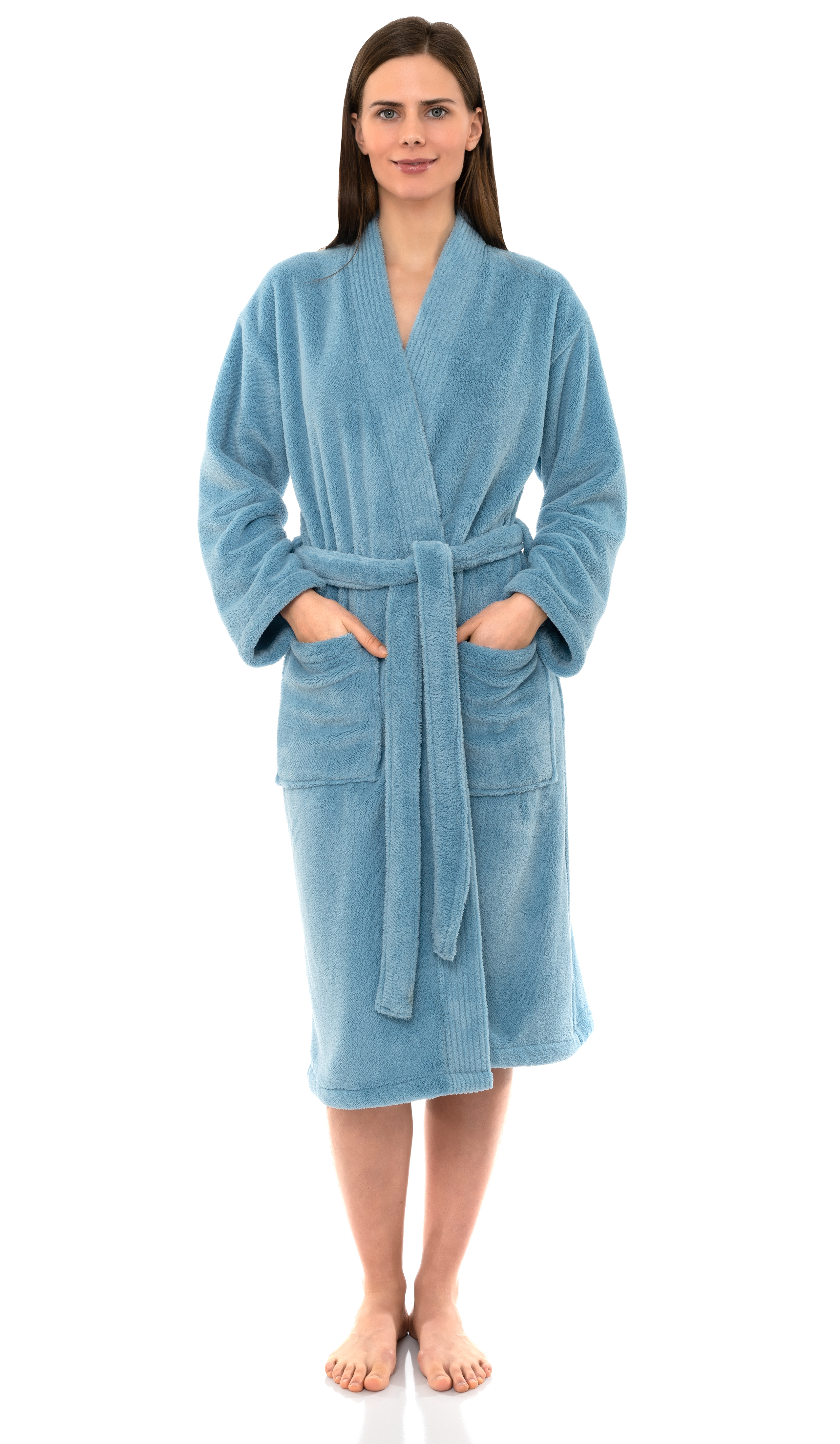 Bath Robe Small TowelSelections Women's Soft Plush Robe Fleece Kimono Spa Bathrobe ...