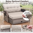 thumbnail image 3 of Gymojoy Outdoor Daybed Set Patio Day Bed Rattan Lounge Sofa Bed with Thick Cushions for Backyard Porch Poolside Lawn Beach,Beige, 3 of 11
