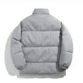 thumbnail image 4 of Homeyce Puffer Jacket Men Stand Collar Full Zip Jacket Water-Repellent Windbreaker Quilted Puffy Down Jackets for Snow Ski Hiking Travel Winter Insulated Jacket,Gray L, 4 of 4