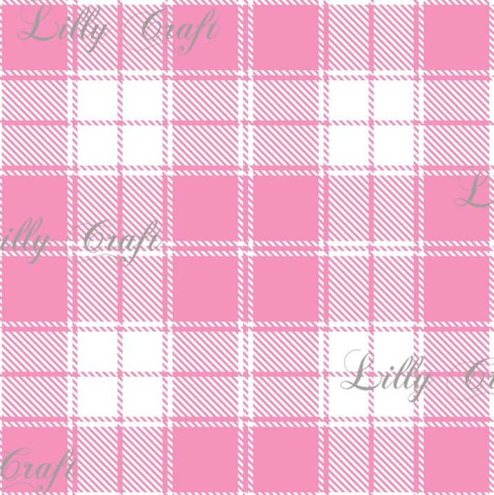 Flannel Light Pink and White Plaid 58/60 Inches Fabric by the Yard