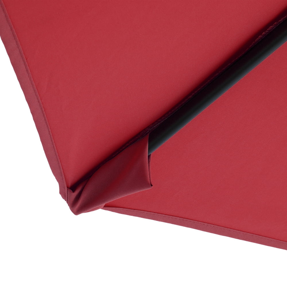 Kepooman 9Ft Half Round Umbrella, Waterproof Patio Wall Balcony Door Window Sun Shade, Without Base, Wine Red Kepooman 9Ft Half Round Umbrella, Waterproof Patio Wall Balcony Door Window Sun Shade, Without Base, Wine Red