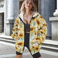 thumbnail image 3 of SCRAWLGOD Sunflowers Women Zip Up Hoodies Women Graphic Long Sleeve Clothes for Women with Pockets Casual Oversized Zipper Sweatshirts for Women Work Size S, 3 of 7