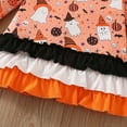 thumbnail image 5 of CONFREE Halloween Clothes Set for Toddler Girl Long Sleeve Cute Pumpkin Print Tops Pants 2Pcs Hallowmas Outfit Set Fall Clothing Set, 5 of 9
