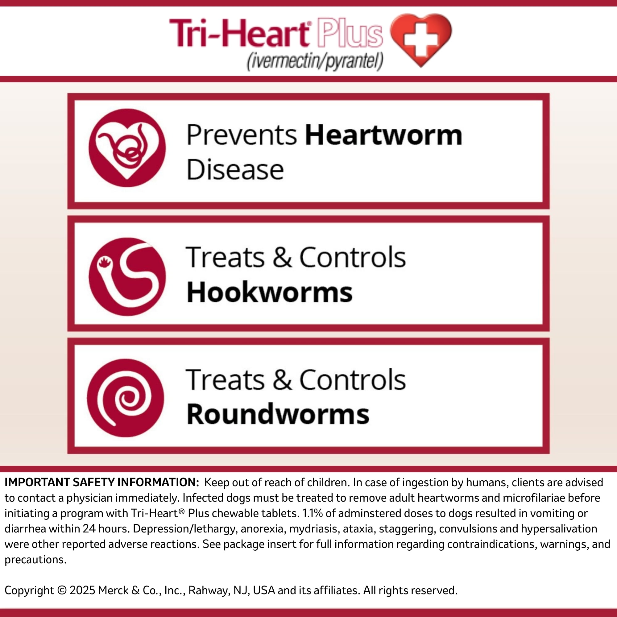 Tri-Heart Plus Chewable Tablet for Dogs, 26-50 lbs, (Green Box)