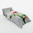 thumbnail image 2 of Ambesonne Garden Bedding Set 3 Pcs, Flowering Poppy, Twin, Red Green White, 2 of 2
