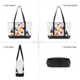 thumbnail image 6 of FORMRS Canvas Laptop Tote Bag for Women with 15.6" Computer Compartments Shoulder Handbag, White Abstract Triangles, 6 of 7