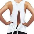 thumbnail image 3 of Mittory Women's Pima Cotton Workout Tanks Tie Back Sleeveless Shirts Yoga Athletic Open Back Sport Gym Tops, 3 of 4