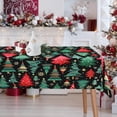 thumbnail image 1 of Table Cloth Christmas, Rectangle Table Cloth Holiday Tablecloth Red Green Christmas Tree Snowflake 60x84 Inch Washable Winter Decorative Table Cover for Party Picnic Dinner Kitchen, 1 of 6