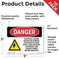 thumbnail image 2 of Electrical Hazard Voltage Or OSHA Danger Vinyl Decal Label 5 Inch x 3.5 Inch - 10 Pack, 2 of 6