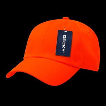 Decky 761-ORN 6 Panel Neon Caps, Orange
