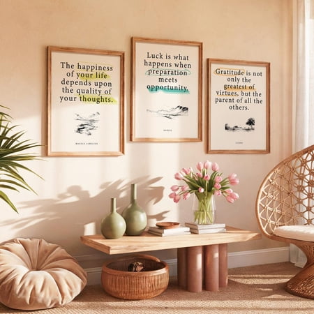 Stoic Philosophy Print Marcus Aurelius Seneca Cicero Set 3 Poster Only