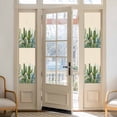 thumbnail image 2 of Green Cactus Window Privacy Film, Watercolor Summer Botanical Beige Static Cling UV Sun Blocking Heat Control Window Tint Day and Night, Non-Adhesive One Way Windows Privacy Cover 17.7''x78.7'', 2 of 7