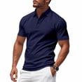 thumbnail image 2 of KLHDSF Men's Polo Shirts Short Sleeve Casual Summer Cotton Shirts for Men Performance Collared Golf Shirts Navy XXXL, 2 of 5