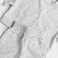 thumbnail image 4 of Splozh Baby Girl Clothes Toddler Girl Clothes Summer Outfit Set Short Sleeve Top and Shorts Soft Stretchy 2 Piece Grey,18-24 Months, 4 of 4