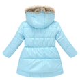thumbnail image 4 of GYRATEDREAM Girl's Winter Coat Jacket Hooded Kids Toddler Parka Outwear Warm Cotton Puffer Hooded Jacket 4-10T, 4 of 9