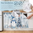 thumbnail image 5 of Blue Coastal Christmas Cabinet Curtain 35"Wx35"L, Dustproof Under Sink Skirt with Self Adhesive Tape, Xmas Tree Nautical Starfish Cabinet Curtain Cover for Kitchen Sink, Bathroom Vanity, Laundry Room, 5 of 9
