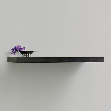 shelf floating inplace shelving espresso wood