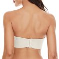 thumbnail image 2 of TTUHYWXI Women Strapless Bra Non-Slip Silicone Bandeau Bras Soft Underwire Tube Top (White, M, 85B), 2 of 5