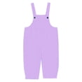 thumbnail image 4 of CUZIBR Girls Toddler Suspenders Pants Adjustable Strap Front Pockets Solid Color Cute Wide Leg Trousers Fashionable Cozy Overall Spring Summer Stylish Dailywear,Purple,14-15 Years, 4 of 4