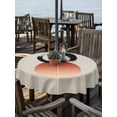 thumbnail image 2 of Outdoor Tablecloth with Umbrella Hole for Patio/Picnic/Party/Camping, Abstract Art Sun Waterproof Table Cloth Round Cover Washable, Modern Art Orange Round Rustic (Dia 54"), 2 of 8