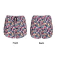 thumbnail image 5 of Lsque Skull flower leaf Plaid Printed Women's Running Shorts with Liner Pockets,Elastic Quick Dry Workout Athletic Gym Yoga Shorts,Womens High Waist Shorts-Medium, 5 of 9