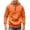 06-Orange, variant on Yutgune Boys Quarter Zip Hoodie, Long Sleeve Hooded Sweatshirt with Pocket, Casual Fall Pullover, Ages 5-15