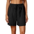 thumbnail image 6 of Bermuda Shorts for Women High Waisted Cotton Linen Shorts Casual Loose Drawstring Elastic Summer 2026 Beach Clothes, XL, 6 of 8