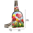 thumbnail image 2 of ALAZA Summer Tulip Flower-a5 Sling Bag for Women Men Waterproof Crossbody Chest Bags, 2 of 7