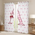 thumbnail image 2 of Feelyou Buffalo Initial Letter Black Out Curtains for Kids, Kawaii Pink Ribbon Bow-tie Curtains Pack of 2 (42x63 Each), Monogrammed A Bedroom Curtains, Curtains and Drapes Decor, 2 of 6