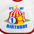 thumbnail image 4 of Inktastic Its My Birthday Circus Tent with Lion 1 Year Old Boys or Girls Baby Bib, 4 of 4