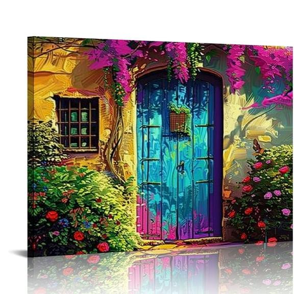 Fenyluxe Mexican Art, Mexico Painting, Mexican Wall Art, Modern Mexican Decor, Colorful Mexican Art Canvas Posters Wall Decor Paintings for Living Room Bathroom Bedroom 20x16in