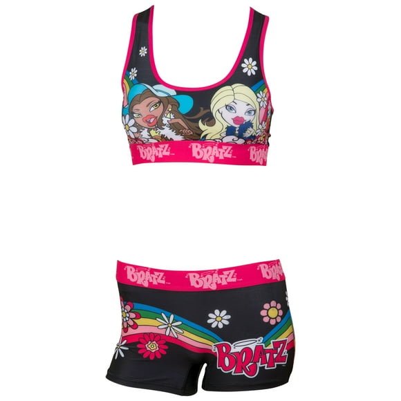 Bratz Girls Sports Bra and Boy Short Panty Set-Small