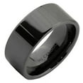 thumbnail image 2 of Metals Jewelry Black Ceramic 10mm Wedding Band Flat Pipe Cut High Polished Ring Size 13, 2 of 3