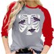 thumbnail image 1 of Camiseta suelta estampada a la moda para mujer, blusa de manga larga, cuello redondo, camisetas informales Pompotops  FGAJ8298, 1 of 5